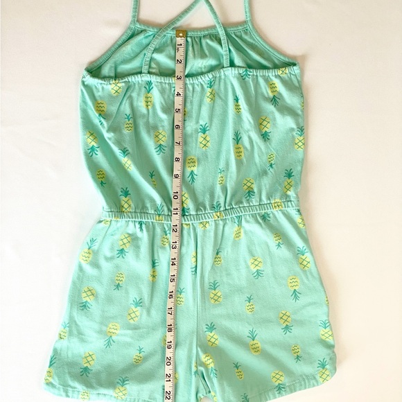 Cat & Jack Girls Pineapple Romper | Turquoise | Size 10/12 - Picture 10 of 10